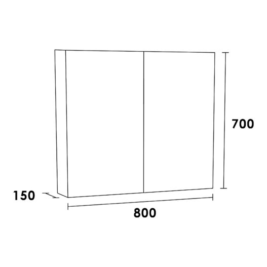 Spiegelkast Dual 80 Legno Calore