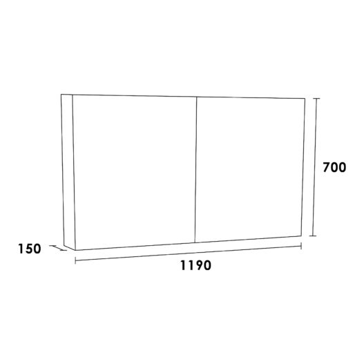 Spiegelkast Dual 120 Legno Calore