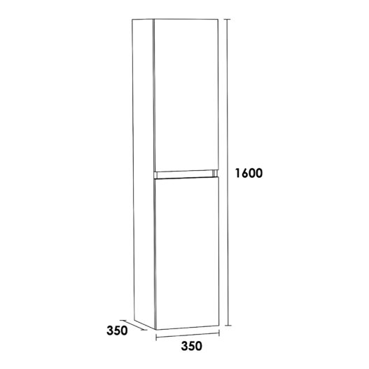 Hoge Kast Solution 160 Mat Grijs