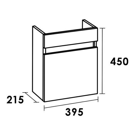 Fonteinkast Solution Legno Calore Linksdraaiend