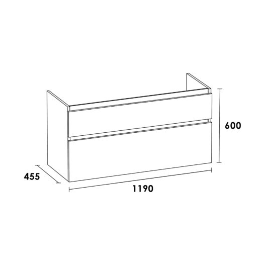 Onderkast Advance 120-2 Legno Viola