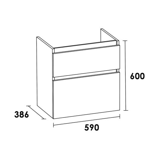 Onderkast Advance SMALL 60 Legno Viola