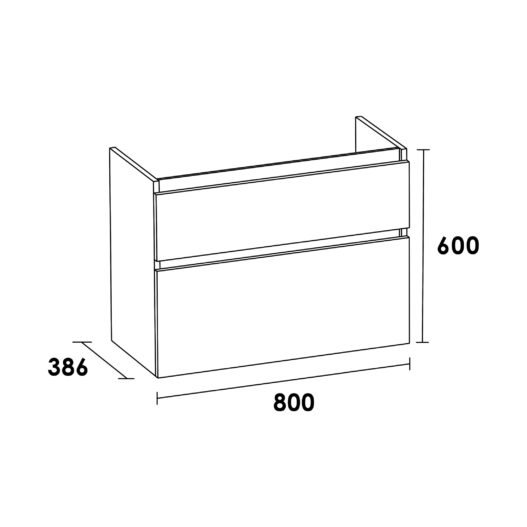 Onderkast Advance SMALL 80 Birch