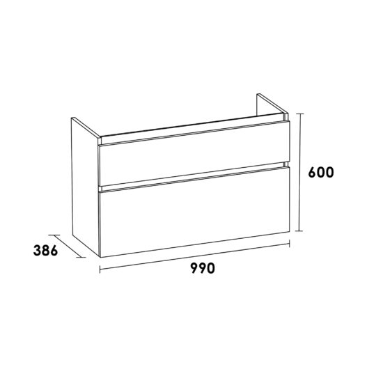 Onderkast AdvancePlus SMALL 100 Birch