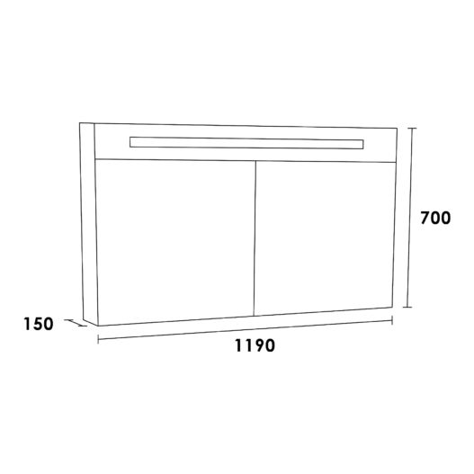 Spiegelkast Double Face 120 Birch