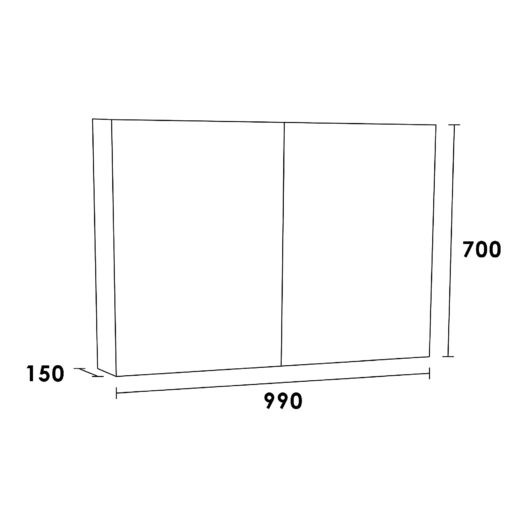 Spiegelkast Plain 100 Legno Viola