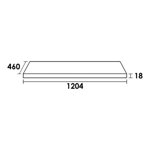 Topblad MDF 120 Mat Grijs (18 mm)