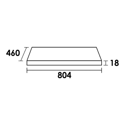 Topblad MDF 80 Mat Grijs (18 mm)