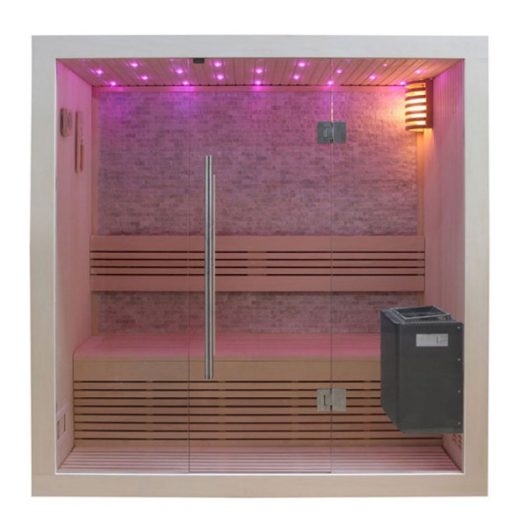 AWT Sauna B1103C populier 120x105 cm. 3 kW EOS BiO-Mini