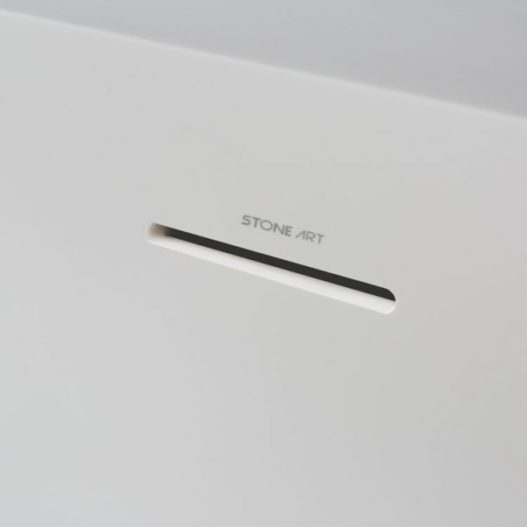 StoneArt vrijstaand bad BS-533 zwart-wit 180x140 cm. mat