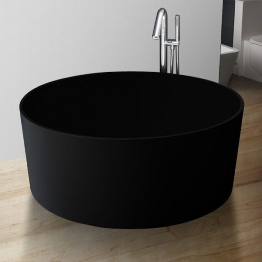 StoneArt vrijstaand bad BS-507 zwart 150x150 cm. mat