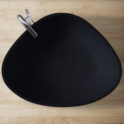 StoneArt vrijstaand bad BS-533 zwart 180x140 cm. mat