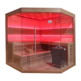 AWT Sauna B1242 XL red cedar 250x250 cm. 12 kW EOS Bio-Max
