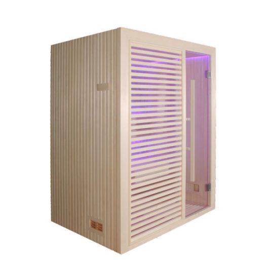 AWT Sauna B1410C licht populier 120x105 cm. 3 kW EOS BiO-Mini