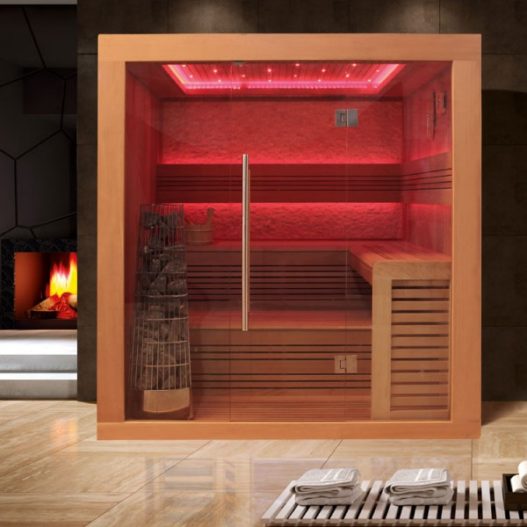 AWT Sauna E1241A red cedar 220x170 cm. 9 kW Kivi