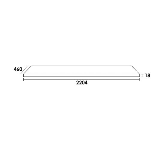 Topblad MDF 220 Hoogglans Wit (18 mm)