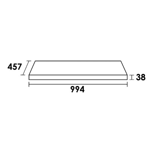 Topblad Massief Eiken 100 Black Oak (38 mm)