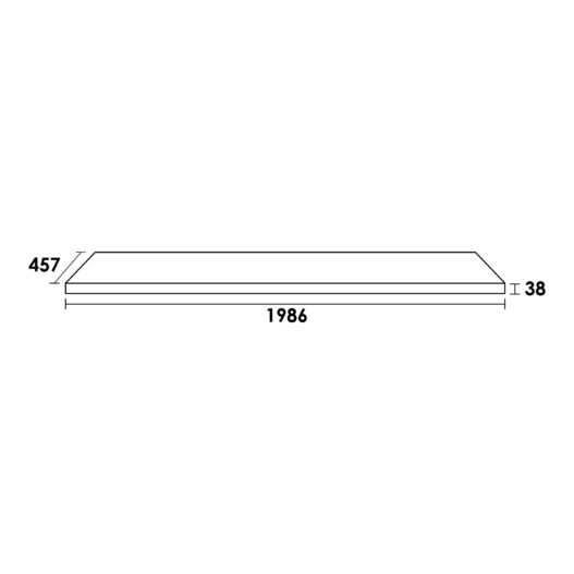 Topblad Massief Eiken 200 Black Oak (38 mm)