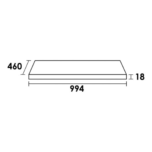 Topblad MDF 100 Mat Wit (18 mm)